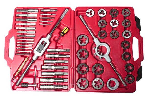 Набор метчиков и плашек 51 предмет в кейсе JTC — фото 2